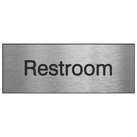 Accuform Restroom, Engraved Plastic, 3 in x 8 in PSG832SL